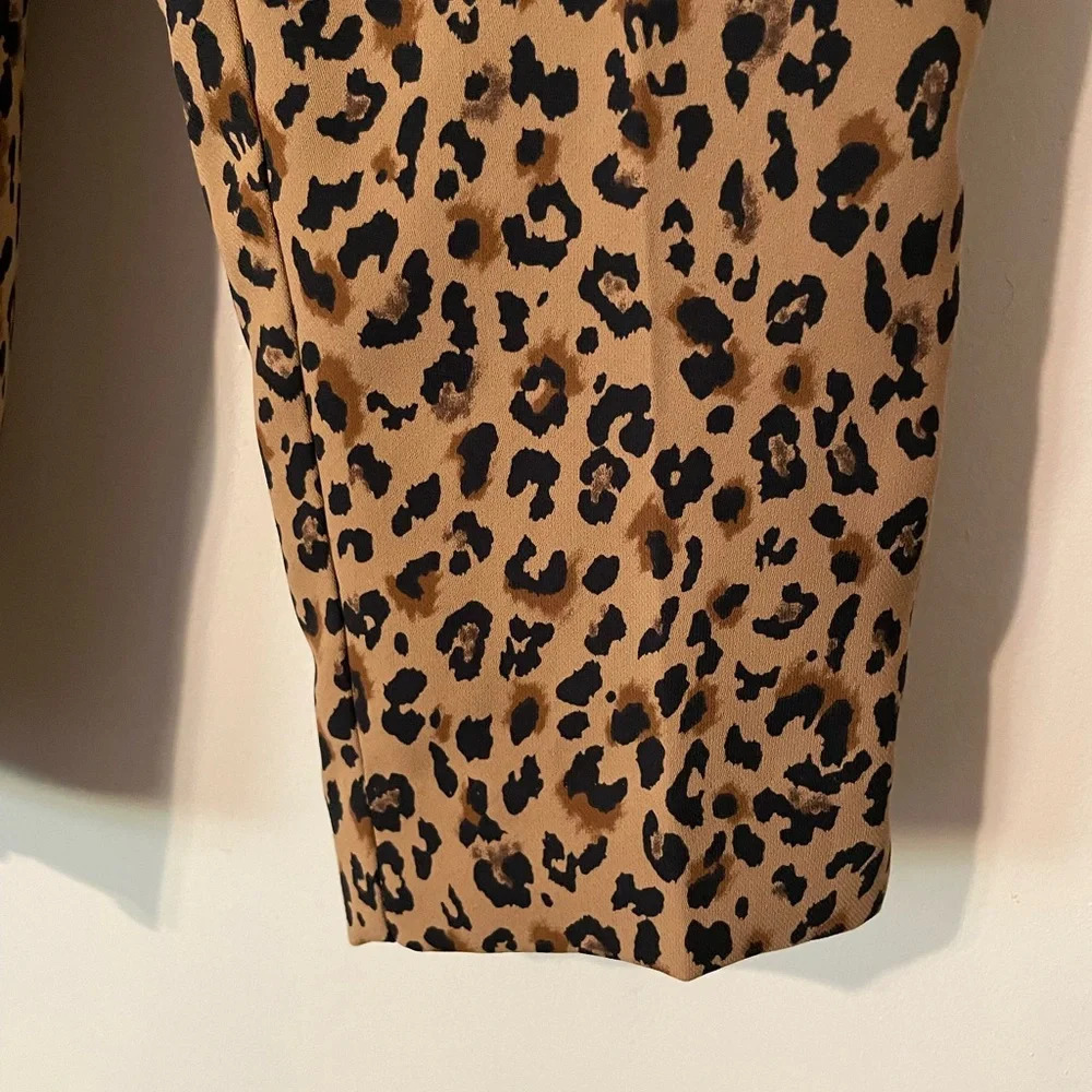 J Crew Jamie Pant Leopard Print Size 4 - Picture 7 of 13